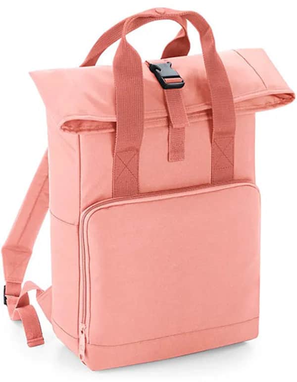 Twin Handle Roll-Top Backpack - Blush Pink