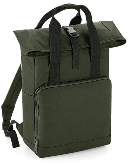 Twin Handle Roll-Top Backpack - Olive Green