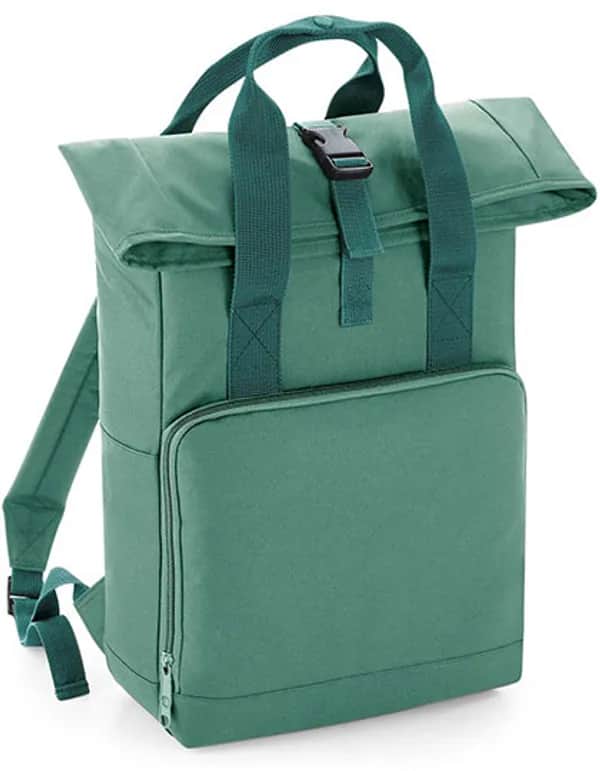 Twin Handle Roll-Top Backpack - Sage Green