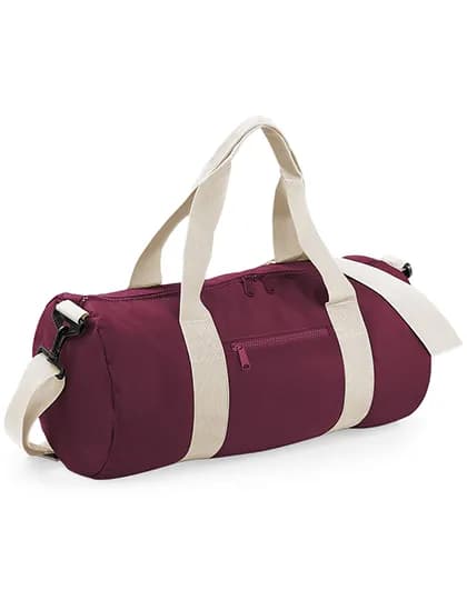 Original Barrel Bag - Burgundy/Off White