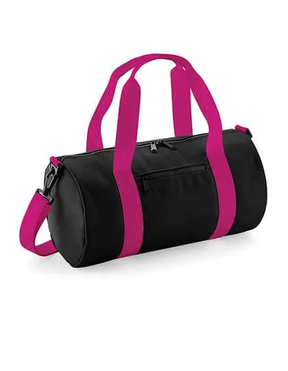 Mini Barrel Bag - Black/Fuchsia