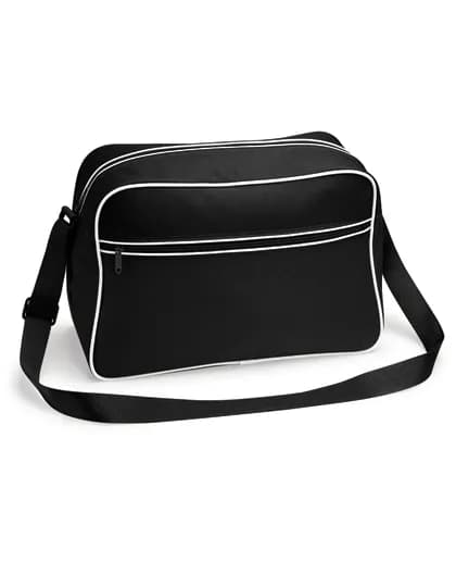 Retro Shoulder Bag - Black/White