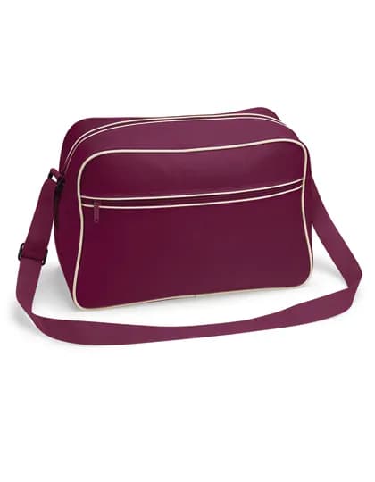 Retro Shoulder Bag - Burgundy/Sand