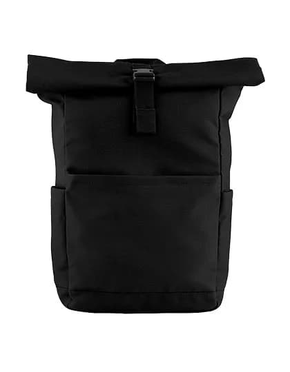 Premium Recycled Roll Top Backpack - Black