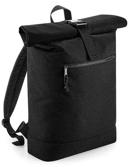 Recycled Roll-Top Backpack - Black