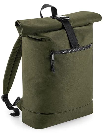 Recycled Roll-Top Backpack - Military Green