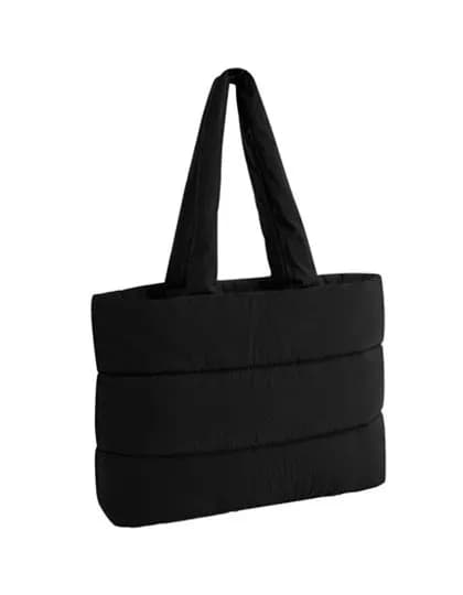 Quilted tote Bag - Black
