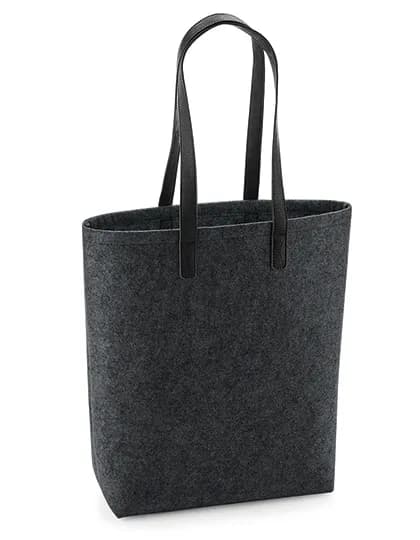 Premium Felt Bag - Charcoal Melange/Black