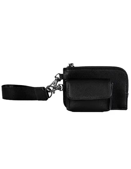 Boutique Pouch Wristlet - Black/Black