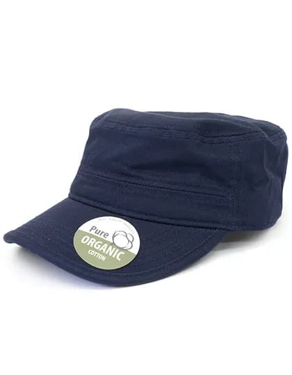 Organic Cotton Army Cap Washed - Navy