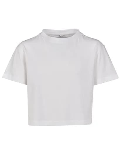 Girls Cropped Jersey Tee - White