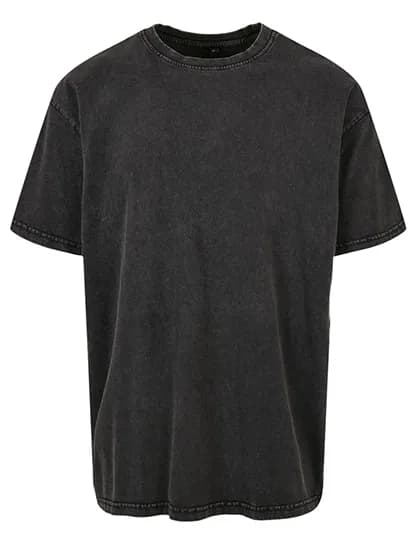 Acid Washed Heavy Oversize Tee - Black