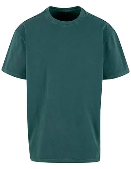 Acid Washed Heavy Oversize Tee - Bottle Green