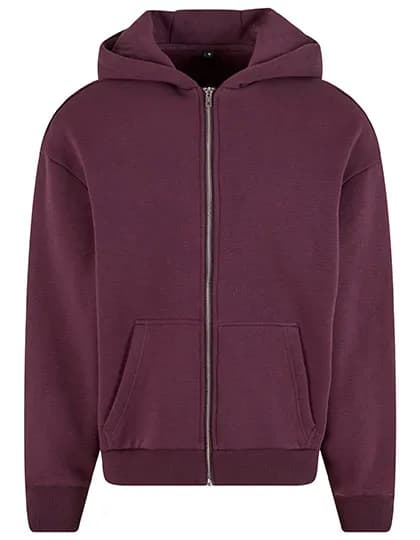 Fluffy Zip Hoody - Plum Purple