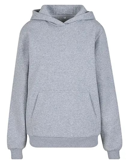 Ladies Fluffy Hoody - Heather Grey