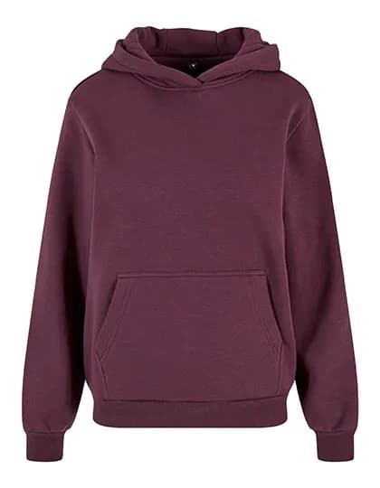 Ladies Fluffy Hoody - Plum Purple