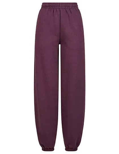 Ladies Fluffy Sweatpants - Plum Purple