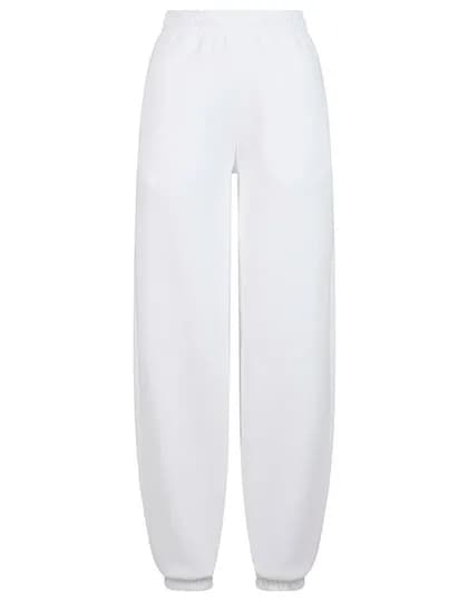 Ladies Fluffy Sweatpants - White