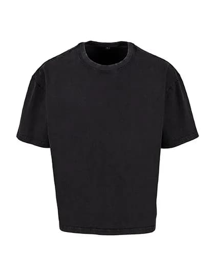 Vintage Cropped Heavy Oversize Tee - Black