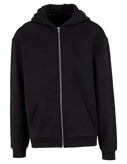 Loose Fit Zip Hoody - Black