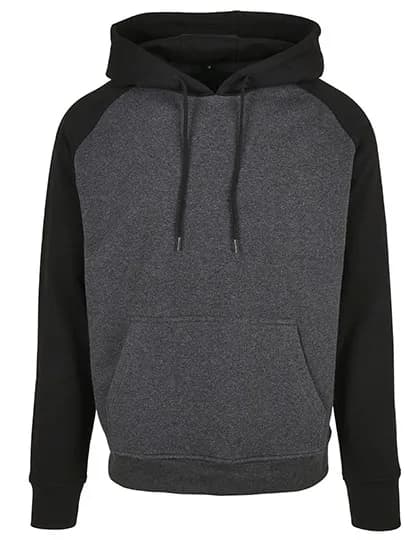 Basic Raglan Hoody - Charcoal/Black