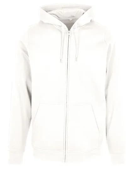 Basic Zip Hoody - White