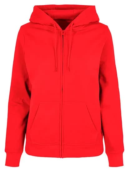 Ladies Basic Zip Hoody - City Red