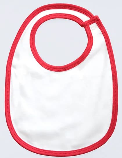 Single Layer Bib - White/Red