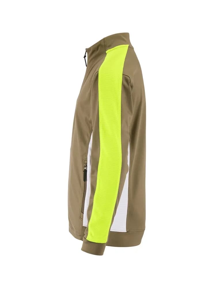 Evolve 2.0 Contrast Full Zip Jacket Jr - Raw/Contrast Yellow