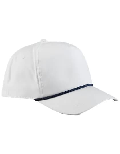 Rope Detail Golf Cap - White/Navy