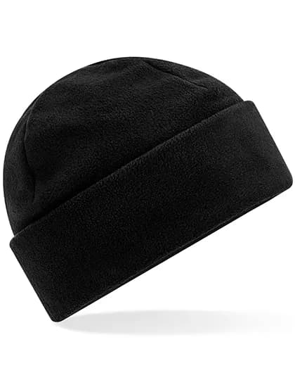 Recycled Fleece Cuffed Beanie - Black