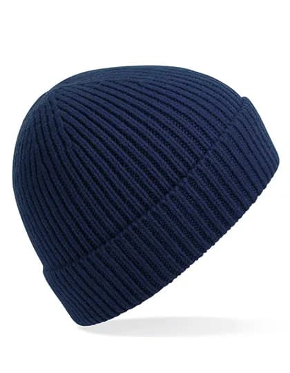Engineered Knit Ribbed Beanie - Oxford Navy