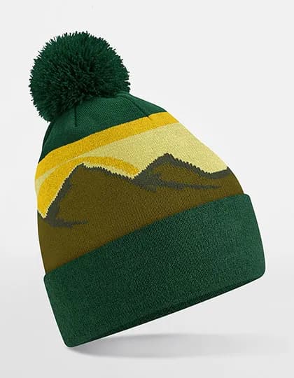 Mountain Peaks Pom Pom Beanie - Alpine Peaks