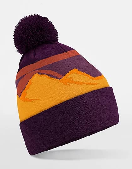 Mountain Peaks Pom Pom Beanie - Desert Peaks