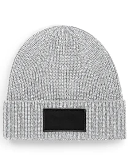 Fashion Patch Beanie - Light Grey/Black