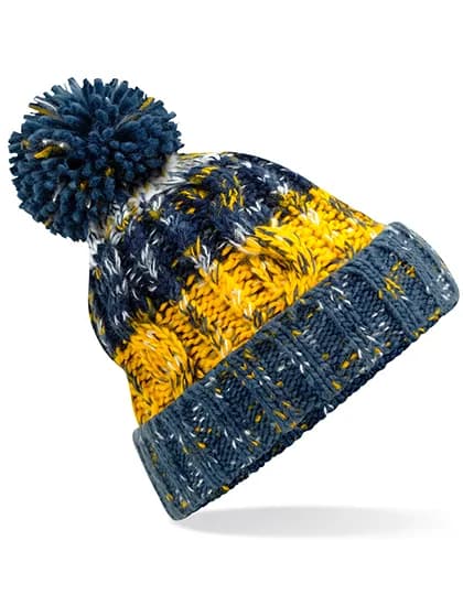 Corkscrew Pom Pom Beanie - Morning Frost