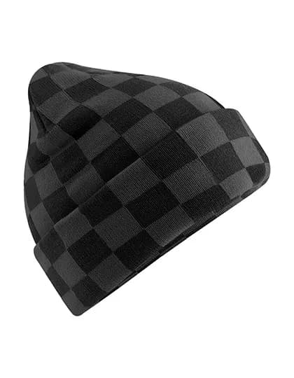 Checkerboard Beanie - Black/Charcoal