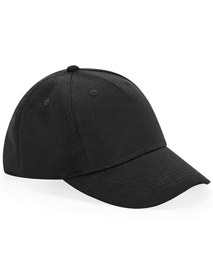 Junior Organic Cotton 5 Panel Cap - Black