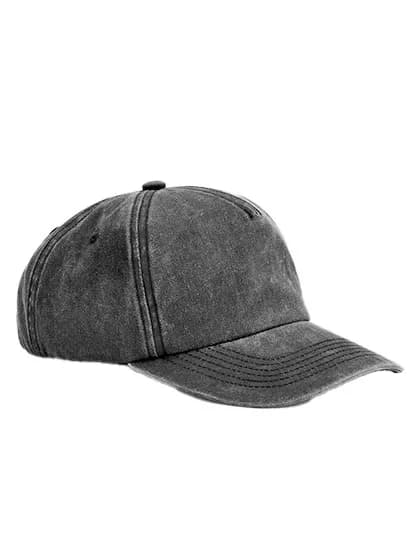 Relaxed 5 Panel Vintage Cap - Vintage Black