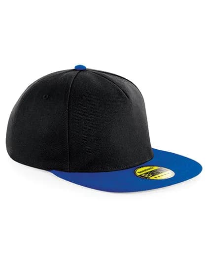 Original Flat Peak Snapback Cap - Black/Bright Royal