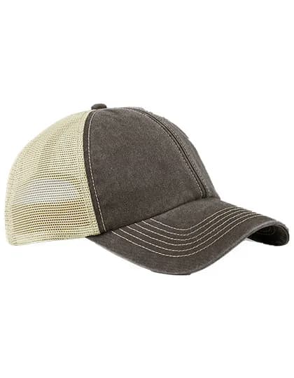 6 Panel Vintage Trucker - Vintage Brown/Stone