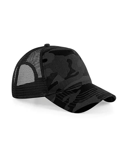 Camo Snapback Trucker - Midnight Camo/Black