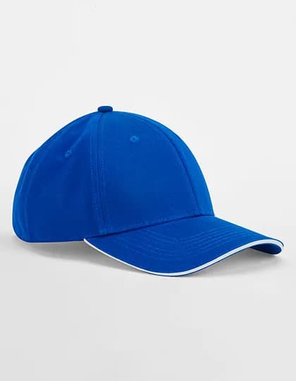 EarthAware® Classic Organic Cotton 6 Panel Cap - Sandwich Peak - Bright Royal/White