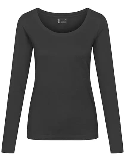 Women´s T-Shirt Long Sleeve - Charcoal (Solid)
