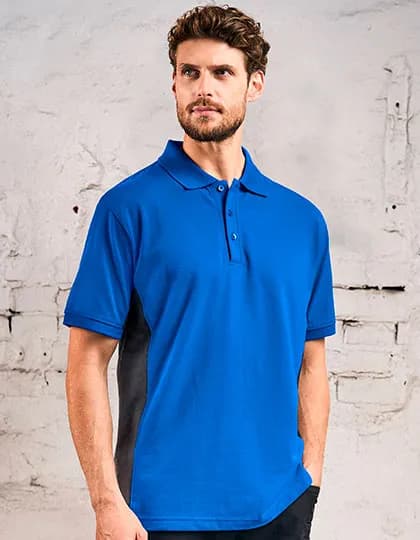 Unisex Contrast Polo - Royal/Charcoal (Solid)