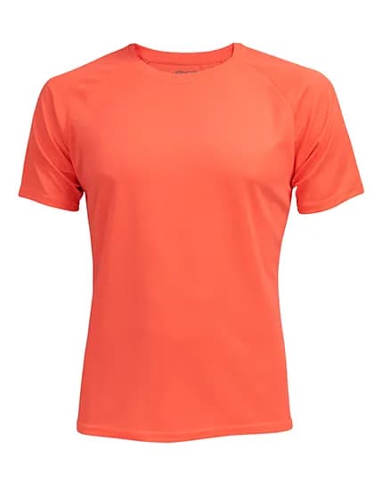 Rainbow Tech Tee - Neon Peach