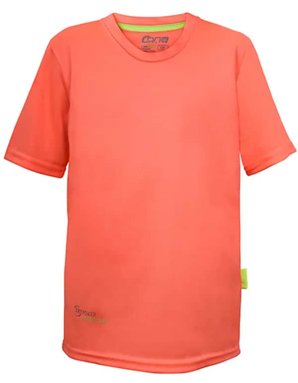 Kids Evolution Tech Tee - Neon Peach
