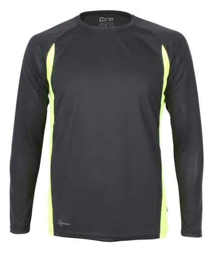 Racer Long Sleeve Tech Tee - Black/Neon Yellow