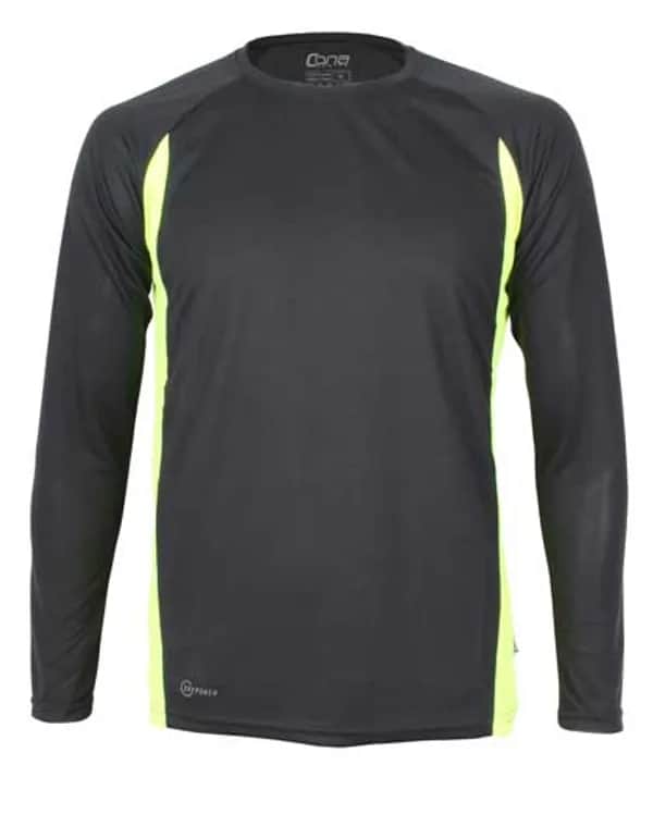 Racer Long Sleeve Tech Tee - Black/Neon Yellow