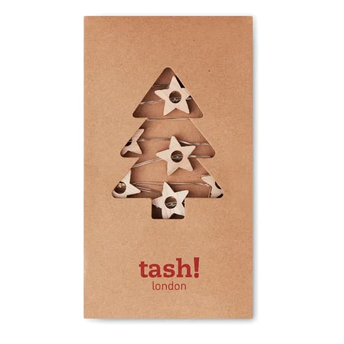 Lichterstrang mit 20 LEDs - MILKY WAY - Holz